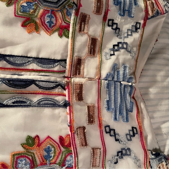Ali & Jay Olvera Street White Multi Embroidered Mini Dress Medium - Picture 11 of 16